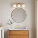 Kimorra 3 Light 23.88 inch Vintage Brass Vanity Light Wall Light